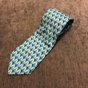 Gap Premium Tie Blue Geometric Classic Necktie